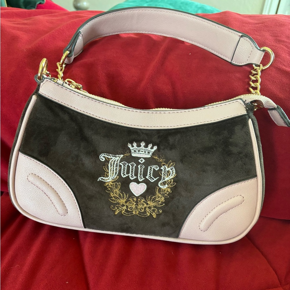 Brown and pink Juicy Couture bag